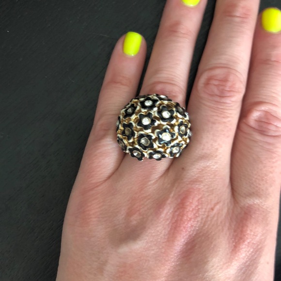 J.Crew Floral Cocktail Ring - Picture 1 of 9